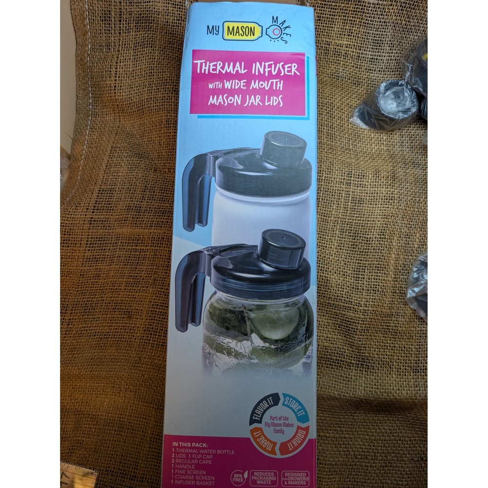 My Mason Makes Thermal Infuser Kit Wide Mouth Mason Jar Lids & Thermal Bottle